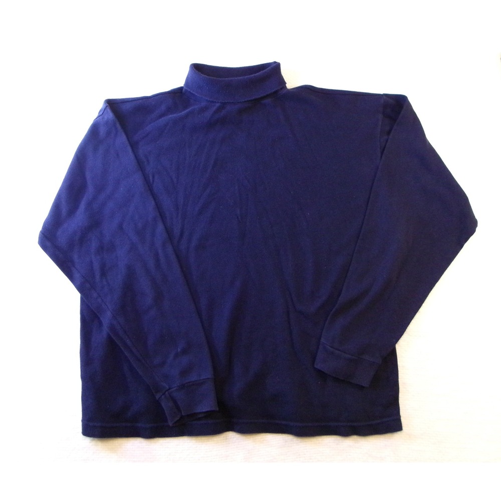 B.C.F. Club Mens Navy Blue Long Sleeve Turtleneck Cotton Shirt Size XL